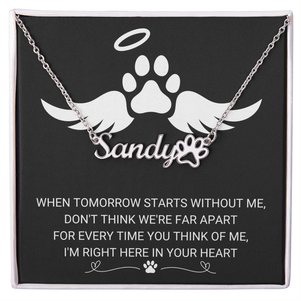 Personalized Dog Memorial Necklace/ Personalized necklace for Dog Mom