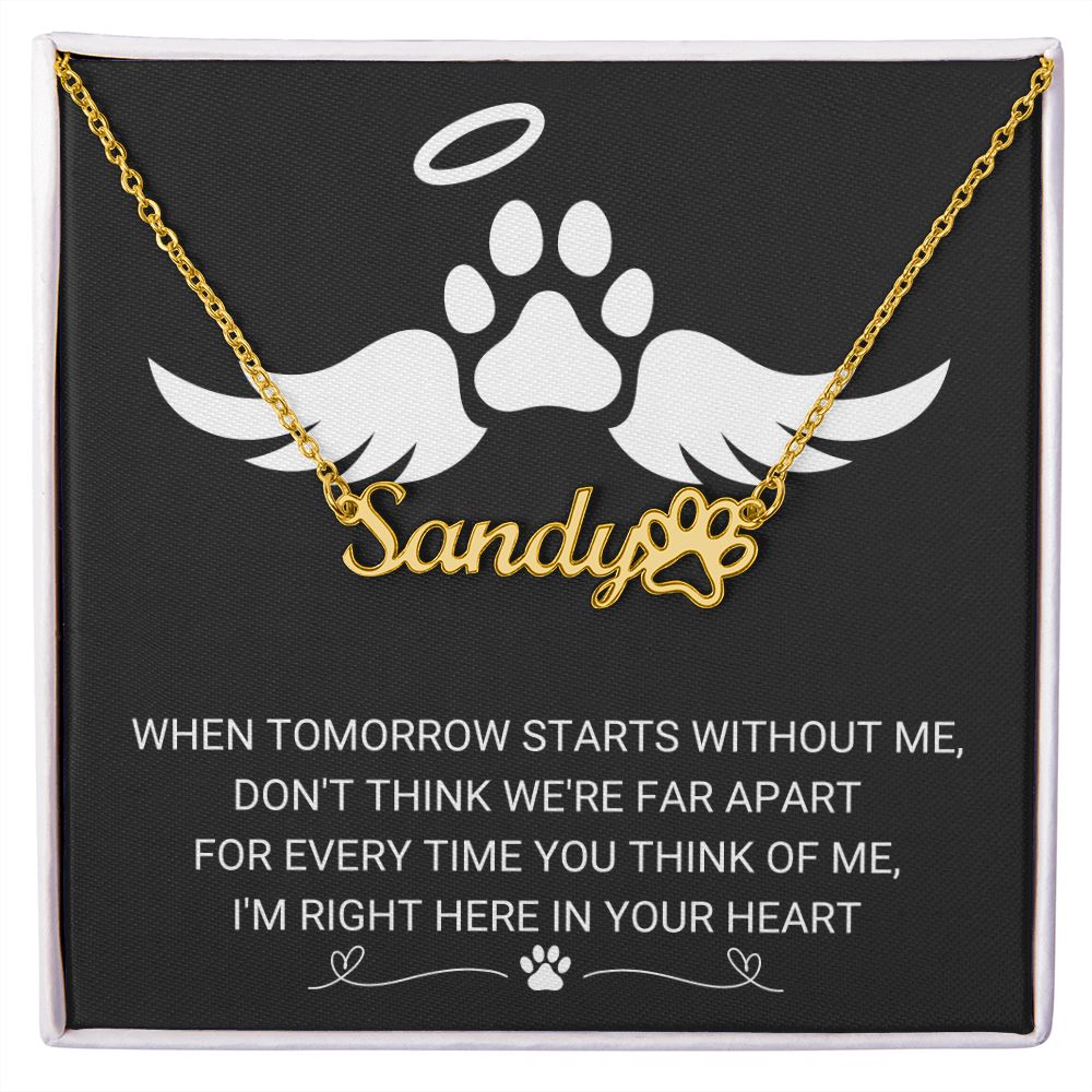 Personalized Dog Memorial Necklace/ Personalized necklace for Dog Mom