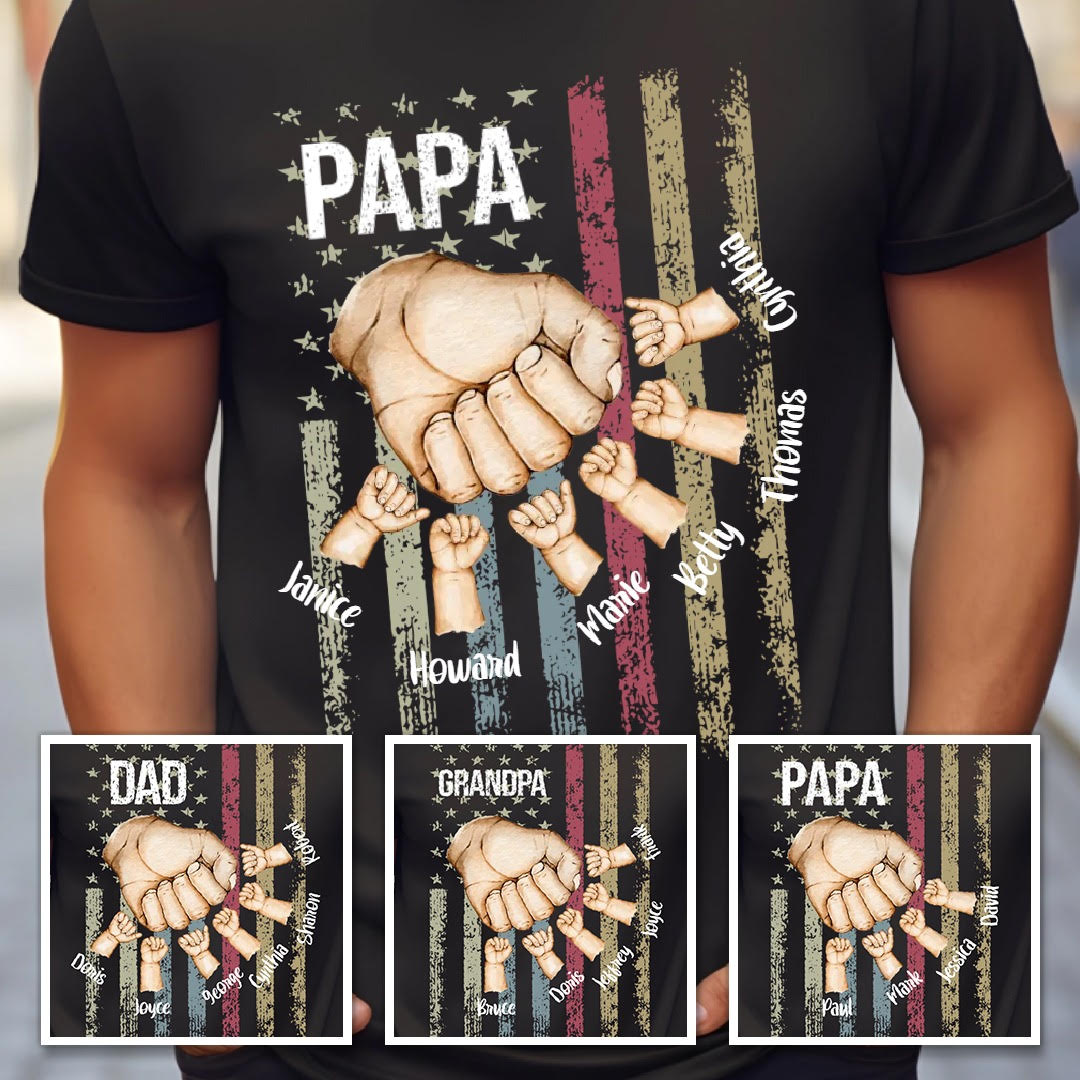 Dad / PAPA / GRANDPA and Children T-shirt