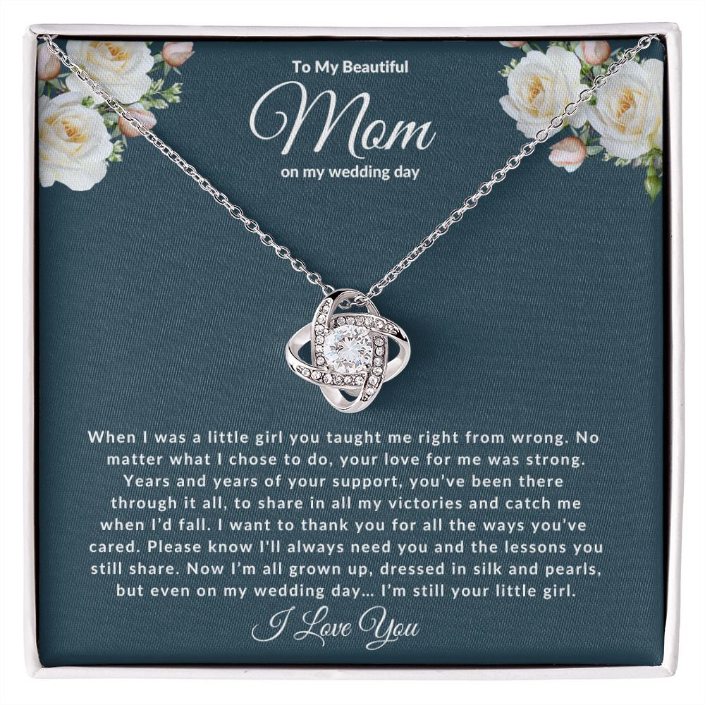 Mother Of The Bride Love Knot Necklace From Daughter