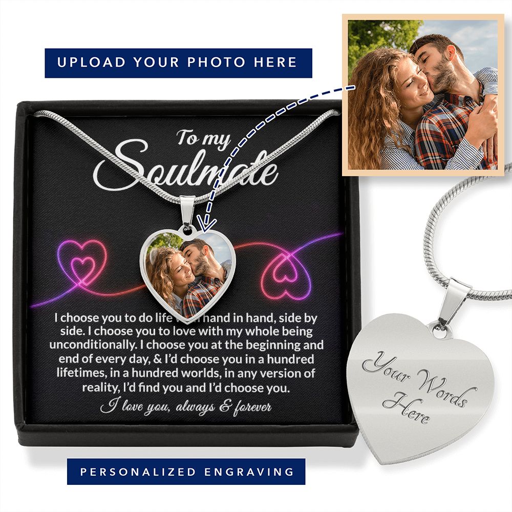 Personalized Heart necklace with Photo
